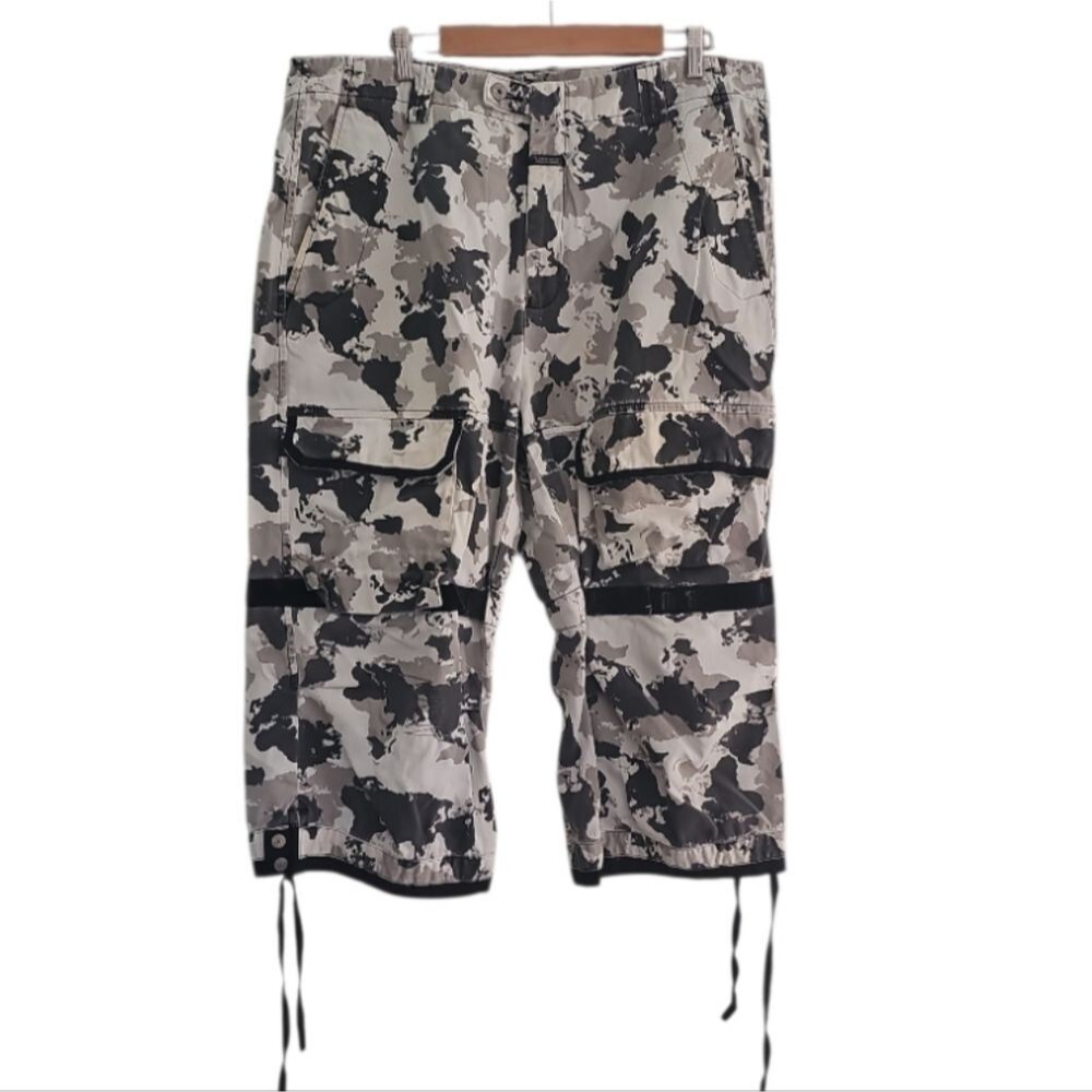 Marithé François Girbaud Black White Camo Cargo Pants Men’s 40 Y2K Rare